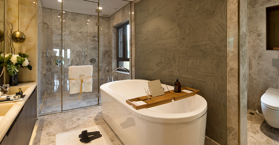 Gabinete de baño, tocador de baño, espejo LED, puertas de baño, espacio